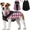 Pet Dog Coat Reversible Warm Dog Jumper Winter Small Medium Large Dog Jackets Vest Windproof Snowsuit Dog Clothing Outfit with Fleece Collar (Purple, XXL)