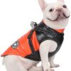 DoggieKit Dog Coats WaterProof Windproof Warm Winter Safe Threaded Reflective Strips Jacket for Medium Large Dogs with Harness Hole Puppy Pet Cold Weather Outfit Clothes Vest