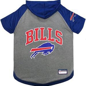 Pets First Buffalo Bills Hoodie for Dogs & Cats. NFL Football Licensed Dog Hoody Tee Shirt, Small. Sports Hoody T-Shirt for Pets. Licensed Sporty Dog Shirt (BUF-4044-SM)