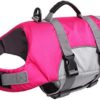 CITÉTOILE Small Dog Life Jacket with Handle and Reflective, Adjustable Dog Life Jacket, Strong Buoyancy, Breathable, Lightweight for Water Sports, Pink, L