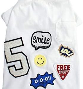 D-O G Patch T-Shirt with Pockets for Dogs Large