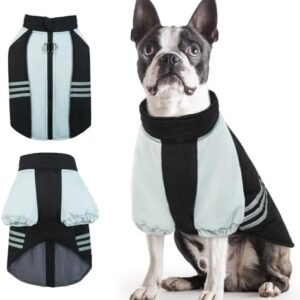 Dog Winter Clothes, Small Dog Sport Coat Waterproof Winter Jacket with 2-Legs Warm Cozy Vest Pet Windproof Apparel Dog Snow Coat with Reflective Strips & D-Ring