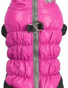 Hip Doggie Crown HD 5SCPK Puffer Vest Dog Jacket – X Large – Pink