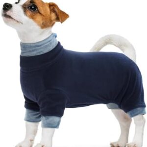 Kuoser Dog Jumper Small Dog Pet Clothes, Fleece Dog Sweaters Warm, Autumn and Winter Turtleneck Jumper Dog Coat for Small Medium Dogs, Chihuahua, Beagle, Soft Dog Pyjamas