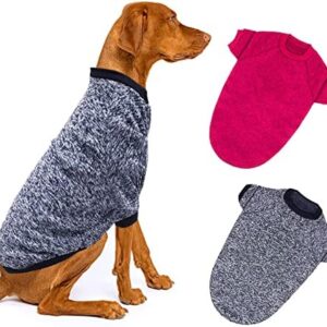 SUPJADE 2Packs Dog Jumpers Suits for Medium Large Dogs Sweaters Outfits Clothes Apparel for Winter Warm Holiday Xmas Pet Costumes (Large (Chest:88cm,Back:69cm))
