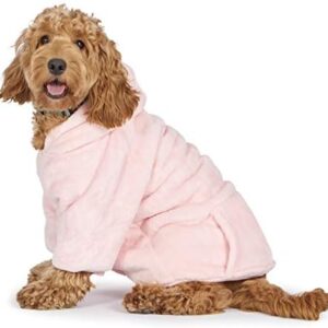 Snuggy Pink Hooded Jumper For Dogs - XX-Small | Cosy, Fluffy & Warm Dog Hoodie with Clip Fastenings | Premium Quality Wearable Blanket for Your Pet | Cute Clothes for all Sized Dogs