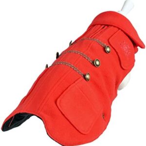 Wouapy "Duffle Red" Dog Coat Size 38, The Duffle Coat that Protects Your Dog from Bad Weather