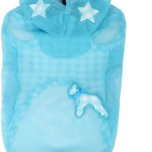 Authentic Puppia Breeze Mesh Hoodie, Sky Blue, Small