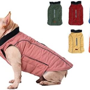 Dog Coat Winter Warm Jacket Vest, 7 Sizes for Small, Medium, Large and Giant Dogs, Windproof Snowsuit, Dog Clothing, Outfit, Vest, Pets Clothing (XXL, Pink)