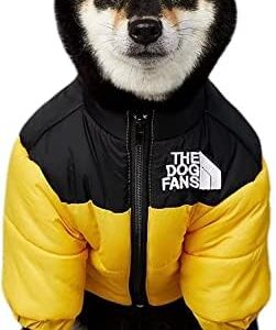 Dog Winter Coat, Stylish Dog Jacket Waterproof for Small Medium Dogs Cats Thick Dog Coat Windbreaker Puppy Winter Clothes for Cold Weather Snow Day