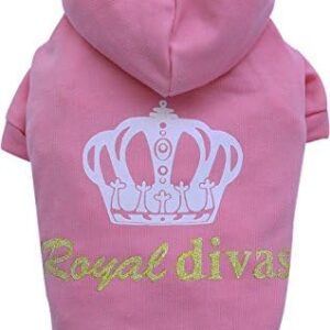 Doggy Dolly Roayl Diva W231 Hoodie for Dogs Pink