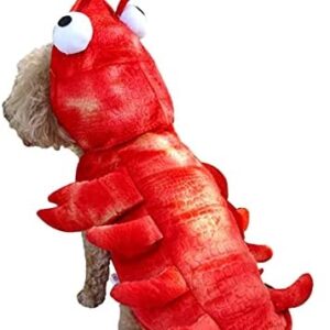Filhome Dog Lobster Costume Pet Halloween Christmas Cosplay Costumes Funny Puppy Cat Winter Coat Hoodie Outfits Sweater Clothes