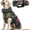 Kuoser Extras Warm Dog Coat, Waterproof Dog Jacket, Dog Coat for Small Dogs, Dog Winter Coat, Dog Coat for Large Dogs, Dog Coat Winter Outdoor, Rose Camouflage XXXL