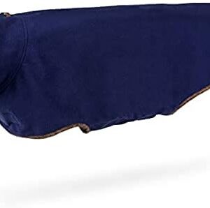 Petface Navy Fleece Dog Coat, Small (35cm)