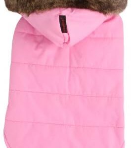 Puppia Cody Hood Winter Dog Vest/Coat, Small, Pink