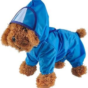 Waterproof for Dogs - Hood and Visor - Jacket - Gift Idea - Dogs - Colour Blue - Size XXL - Gift Idea