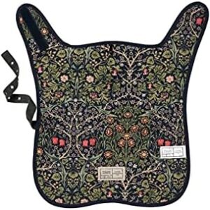 William Morris At Home Water Resistant Waxed Cotton Quilted Dog Coat Small, Dark Green