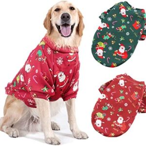 SUPJADE 2Packs Dog Christmas Jumper - Sweater Cat Christmas Clothes Outfit Apparel for Winter Warm Holiday Xmas Pet Costumes (Small/Medium)