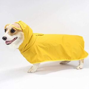Ultra Light Breathable Waterproof Dog Raincoat with Hood and Sun Visor for Small and Medium Dogs